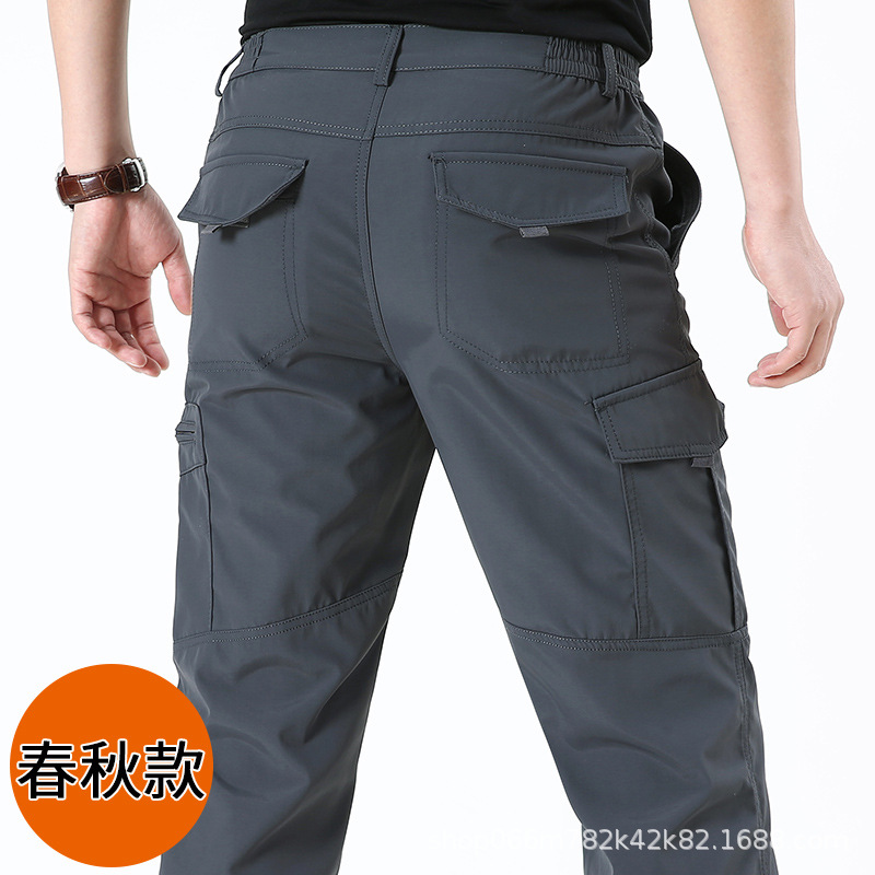 2021 nuevos pantalones de secado rápido al aire libre para hombres delgados más tamaño overoles multibolsillos sueltos pantalones casuales para hombres