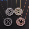 High-end zirconium, pendant, necklace with letters, accessory, suitable for import, English letters