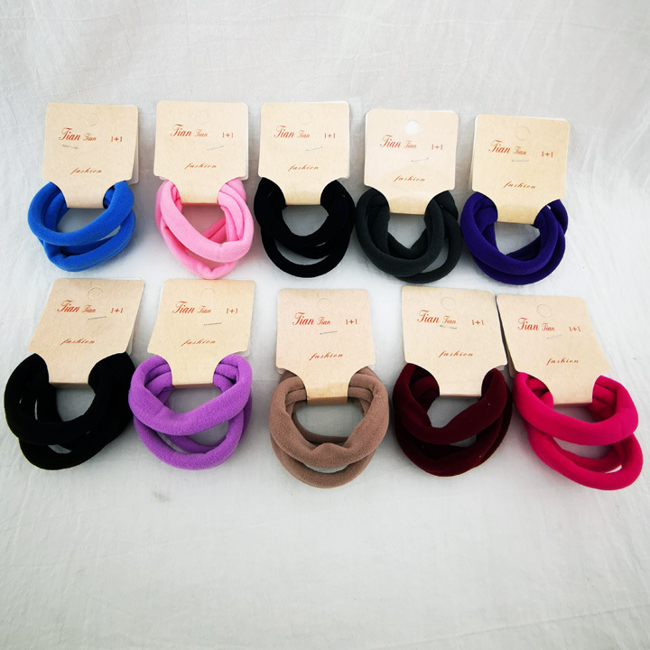 A2342 estilo coreano-90 alta banda de goma elástica sin costuras todo partido cuerda de pelo banda de pelo accesorios para el cabello Yiwu 2 yuanes tienda