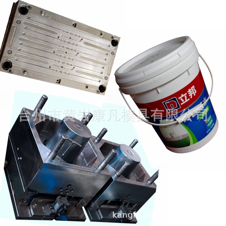 防水塑胶包装桶模具，塑料油漆桶，润滑脂桶模具
