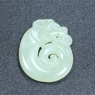 现货批发岫玉diy制作饰品配件岫玉玉佩仿古龙凤吊坠/玉牌半成品