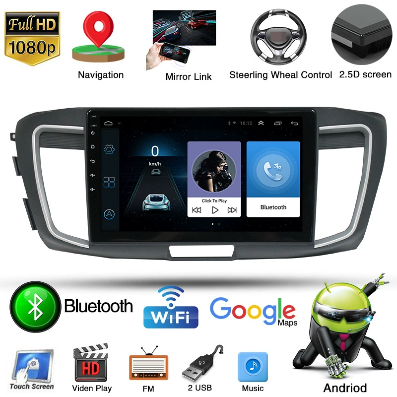 Применимо к зарубежной версии девятого поколения Honda Accord/9-го поколения Smart Android большой экран под видео