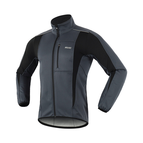 ARSUXEO winter weatherproof fleece warm three-layer cycling jersey jacket top 15K men