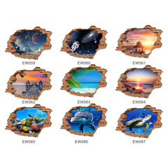 EW059-067 破牆穿牆3D立體牆貼假窗戶客廳臥室背景貼畫貼紙