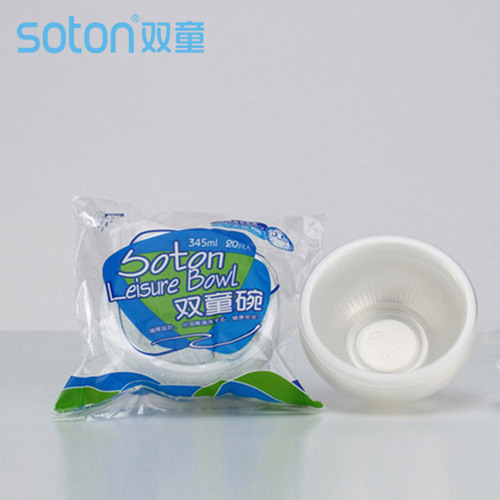 Double thickened red bowl festive wedding banquet picnic tableware porridge bowl round transparent plastic bowl PP plastic disposable small bowl