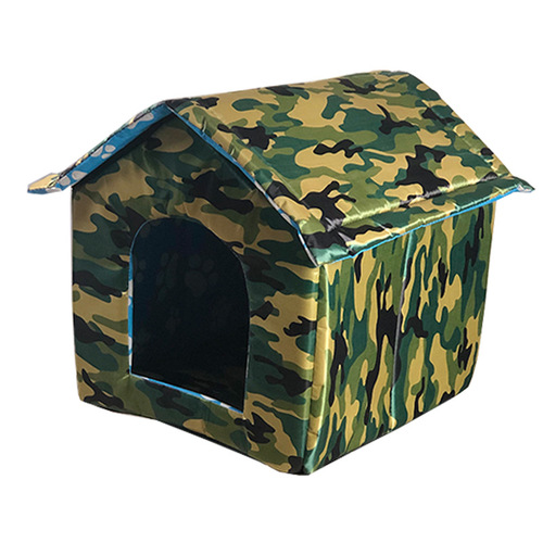 Pet-friendly, Waterproof Cat House for Outdoor Use: Foldable, Easy-to-Wash, Warm Villa-Style Tent—Perfect for Dogs All Year Round