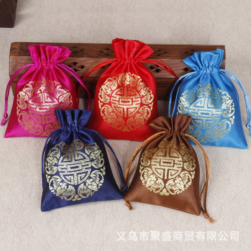 Свадебные принадлежности, оптовая продажа, креативная парчовая свадебная сумка для конфет, свадебная сумка для конфет, подарочная сумка 9*12