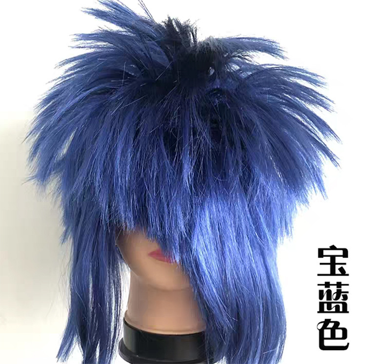 Men's and Women's Full Wigs for Performances and Live Broadcasts, Short Hair with Bangs, Golden Synthetic Wigs, Wholesale