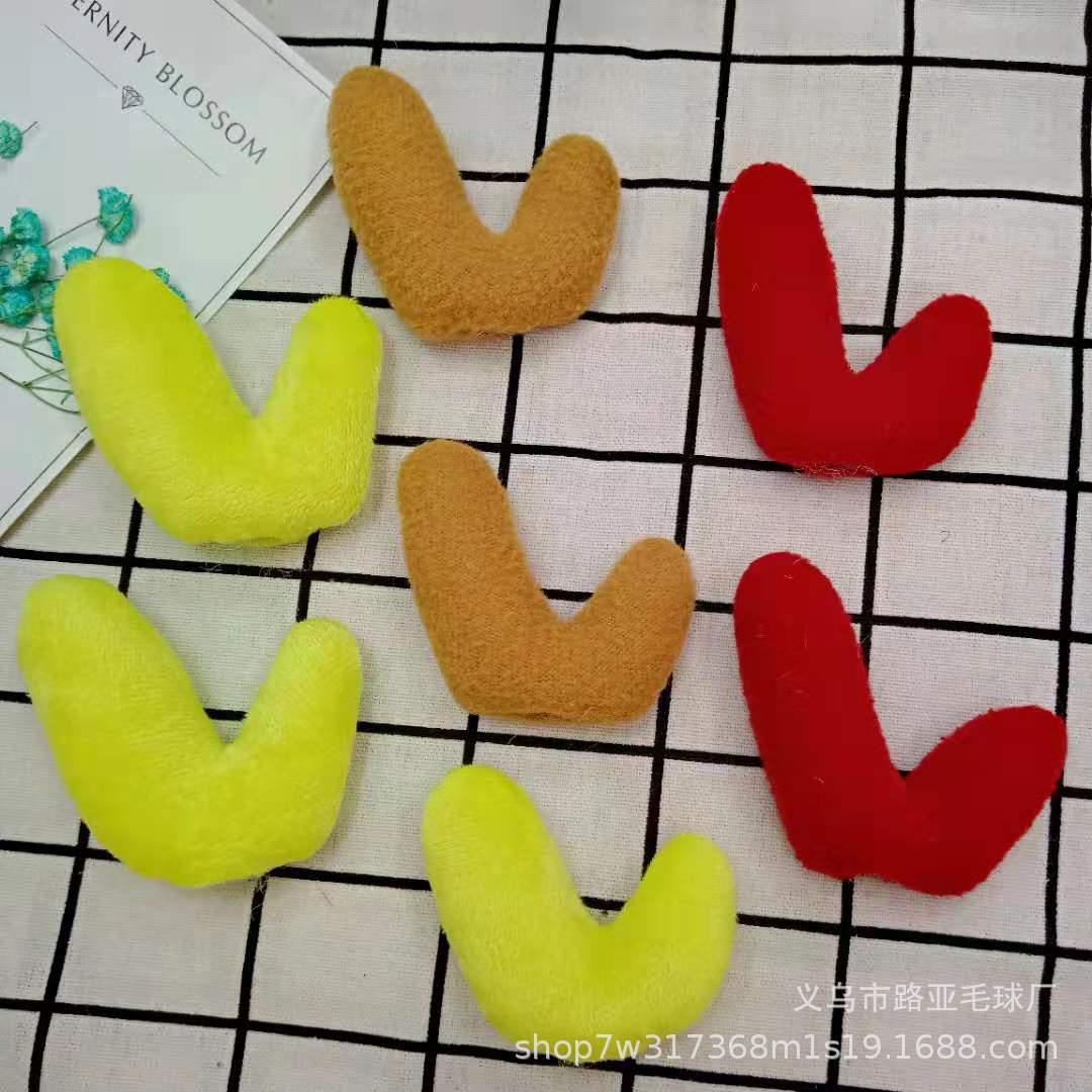 厂家直销爆款毛绒卡通鹿角可爱圣诞头饰服装饰品配件绒布