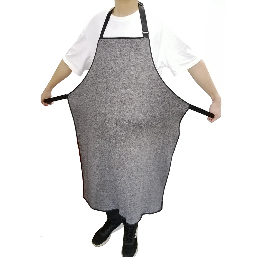 工厂生产HPPE防割围裙 肩带开扣式调节便捷 园艺木工杀鱼防护围裙