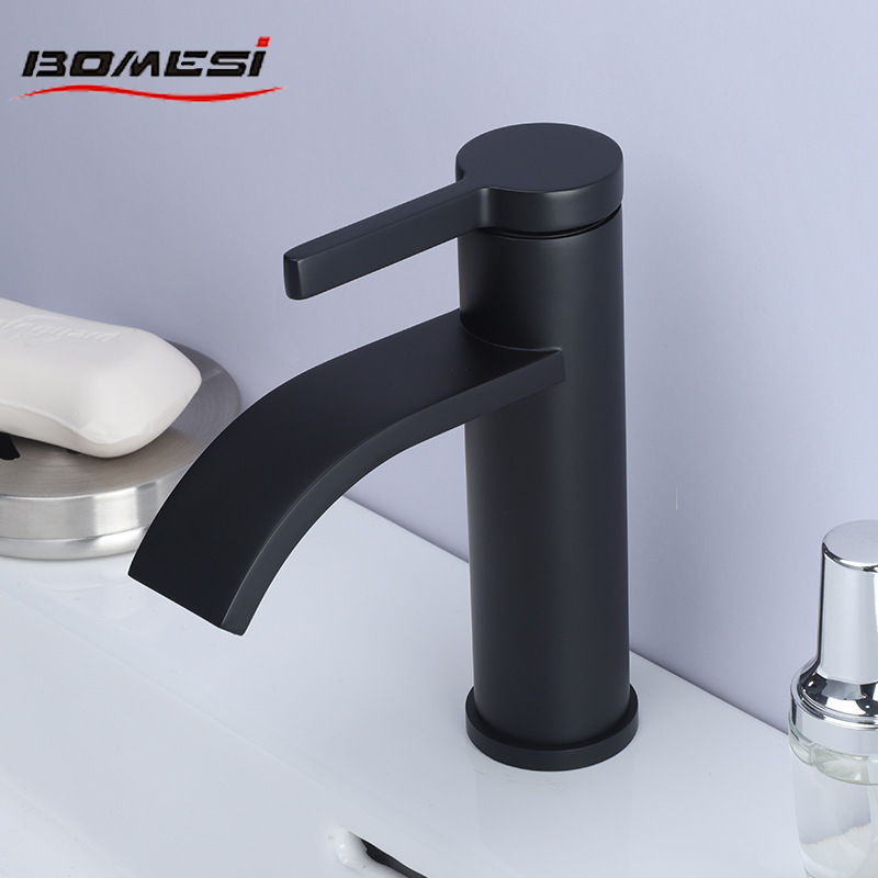 Black basin faucet bathroom washbasin faucet mixing faucet copper hot and cold paint basin faucet