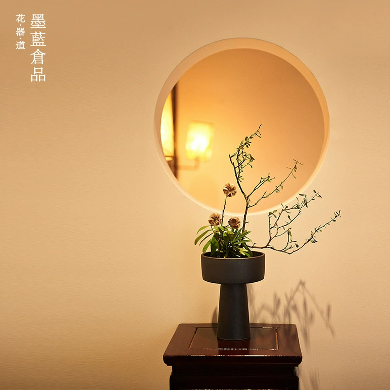 Керамический Креативный цветочный аппарат Дзен Стиль Китайский цветочный аппарат Японский стиль Цветочный аппарат Ретро Античная Цветочная тарелка Маленький оригинальный поток