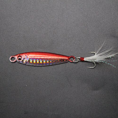 Cut-off iron plate lead fish lure, iron plate lead fish blood groove hook, sea fishing lure, 7-30g fake bait, boat fishing fishing gear
