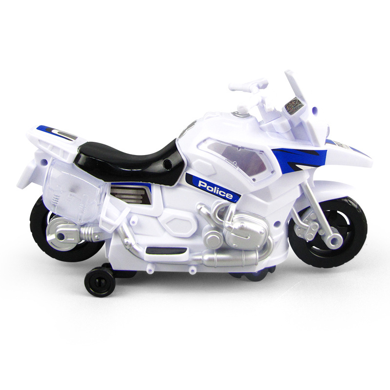 Moto de Policía Eléctrica Universal de Plástico con Luz y Música image 3