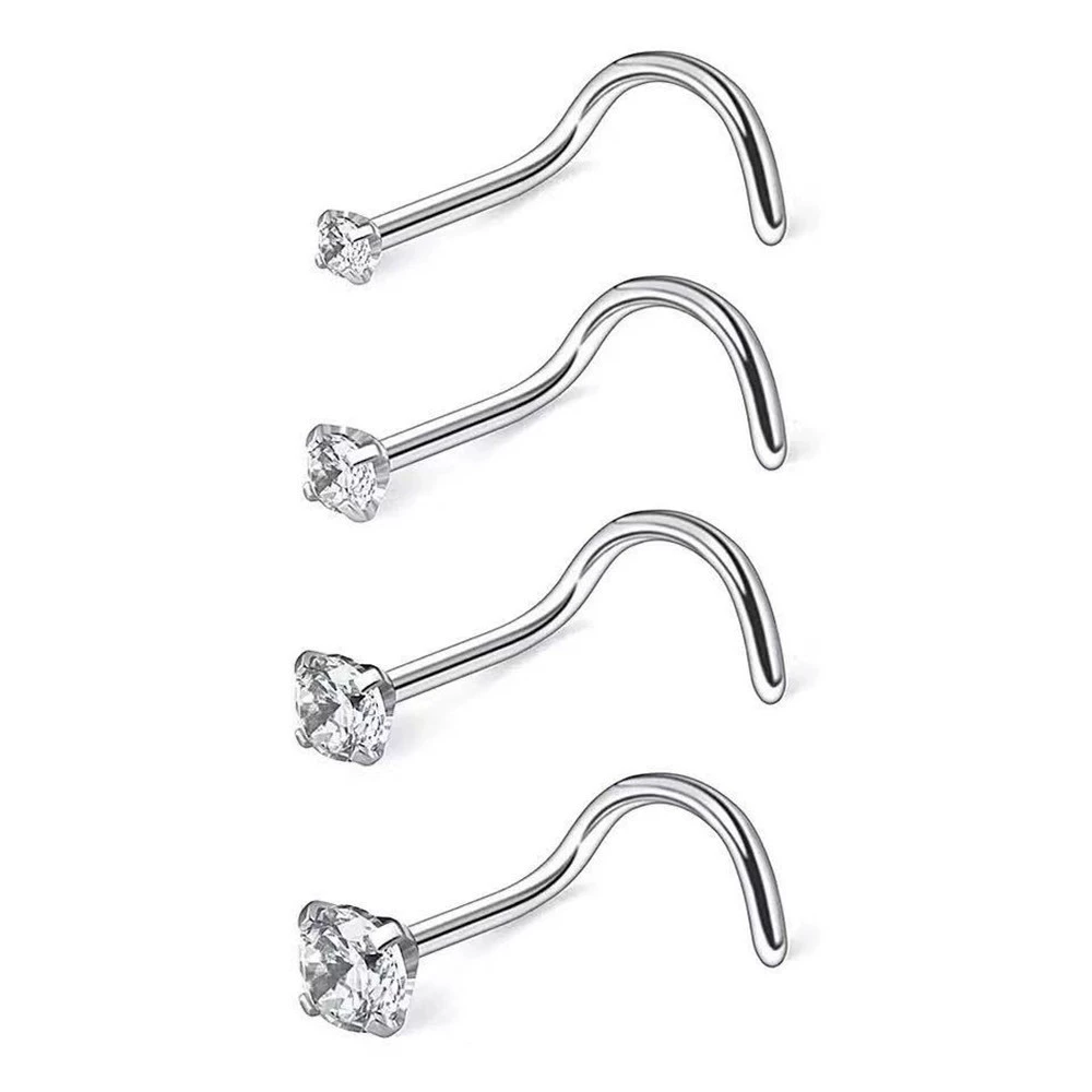 Nose piercing stainless steel, zirconium, Amazon, European style