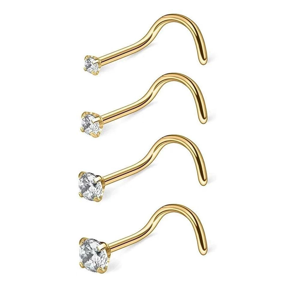 Nose piercing stainless steel, zirconium, Amazon, European style