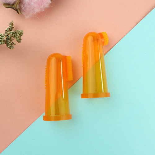 Baby finger toothbrush set Nano soft silicone latex toothbrush Children's oral massage cleaner finger toothbrush