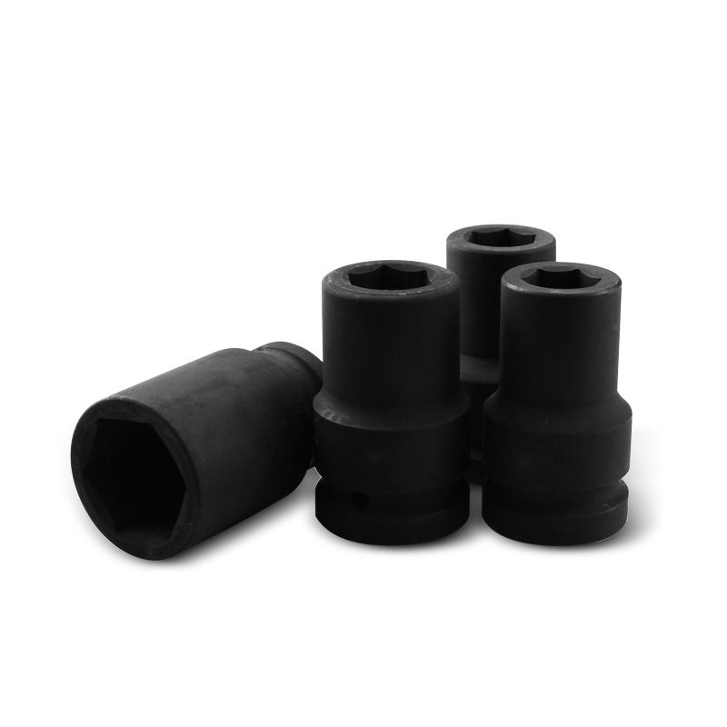 Llave de impacto neumática de alta resistencia de 1 pulgada, cabezal de llave de impacto neumática engrosado, enchufe hexagonal, juego de llaves de impacto neumáticas para reparación automotriz, cabezal de enchufe de acero con alto contenido de carbono.
