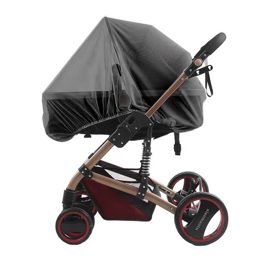 Baby stroller mosquito net, full-coverage universal design, extra-large size—perfect for strollers and prams, offering both mosquito protection and wind-blocking functionality.