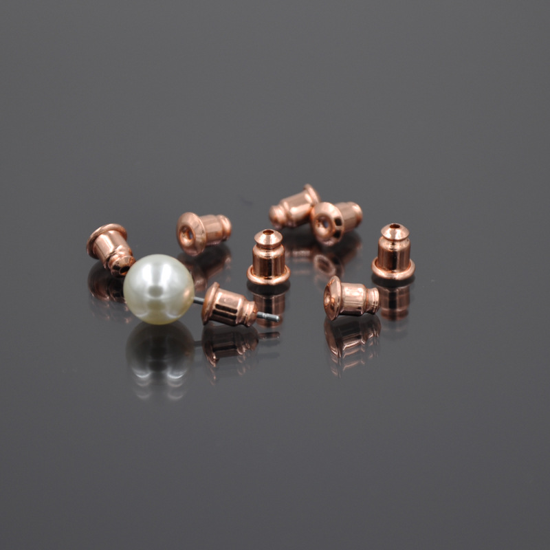 Cobre Bala de color de retención de oro tapón de oro real de galvanoplastia antideslizante espárragos detrás bloqueado grandes espárragos tapa