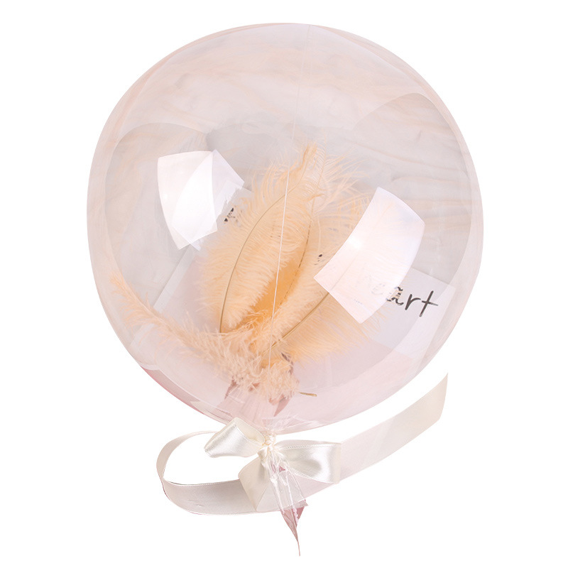 Nueva celebridad en línea transparente gran ola bola romántica Pequeño Príncipe Rosa ramo material globo flor suministros de embalaje