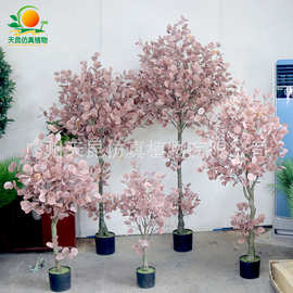 新中式仿真金钱树大型盆栽家居展厅装饰假树落地橱窗装饰仿真植物