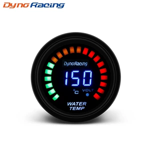 Avtomobil üçün su temperaturu ölçən cihazı 12v Universal yarış LED şkalalı + rəqəmsal displey 2 düym 52MM