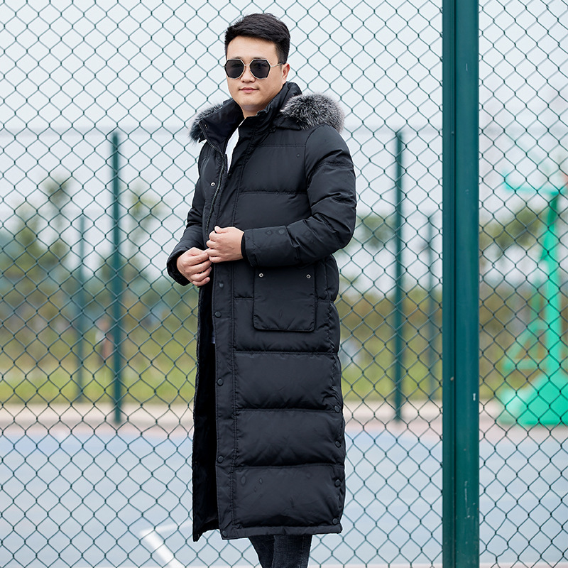 厂家直营男士立领新款冬季羽绒中长款潮流宽松韩版加厚男装潮外套