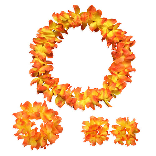 Kai Feng Party Hawaii upgraded large lei headband bracelet combination festival stage hula dance accessories