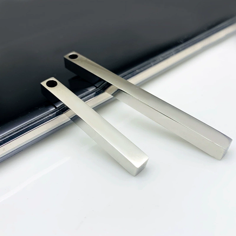 Three dimensional glossy necklace stainless steel, keychain, mirror effect