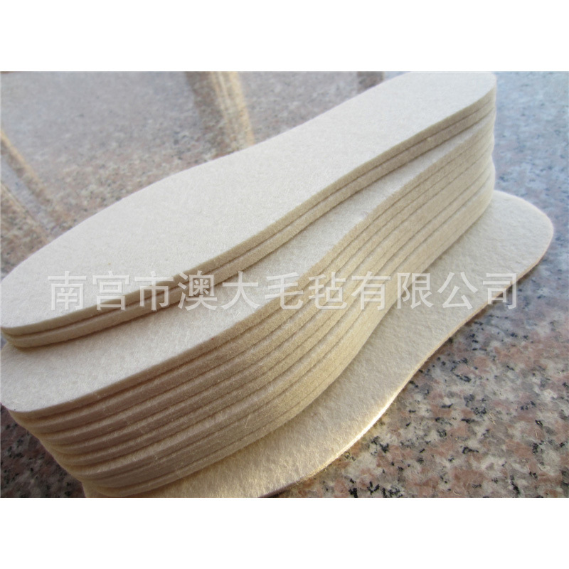 代发专用链接白色毛毡鞋垫跑江湖庙会展会羊毛白色羊毛毡保暖加厚