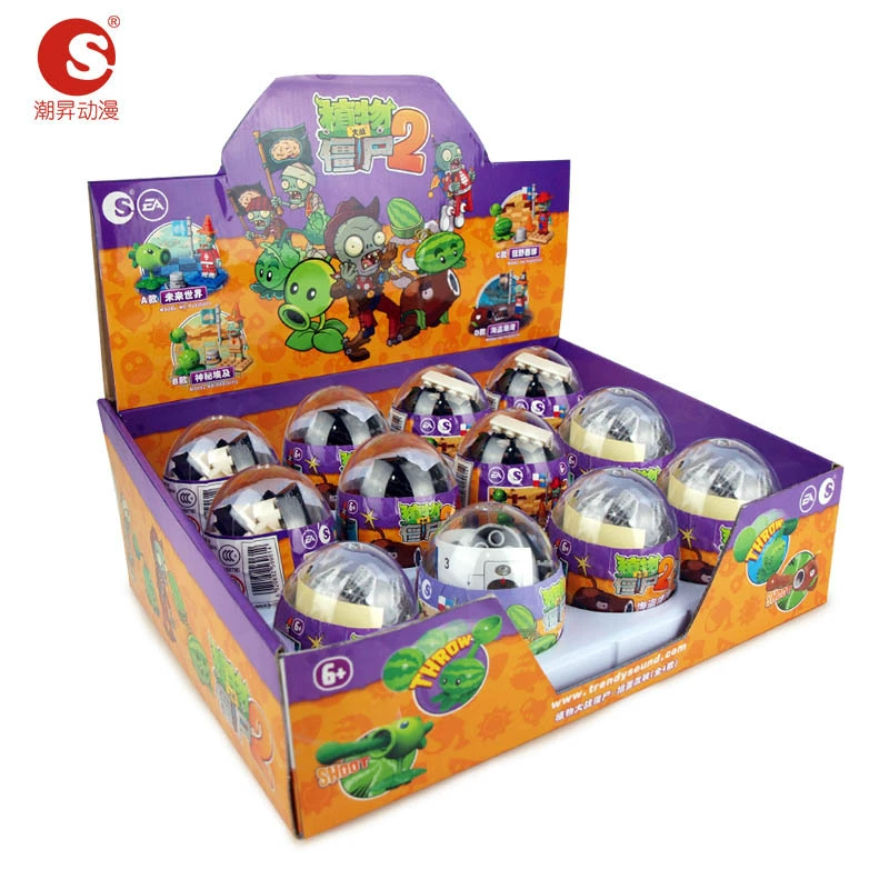 Капсульная игрушка gashapon Hello Kitty SpongeBob Plants vs. Zombies, набор мини-фигурок (случайный)