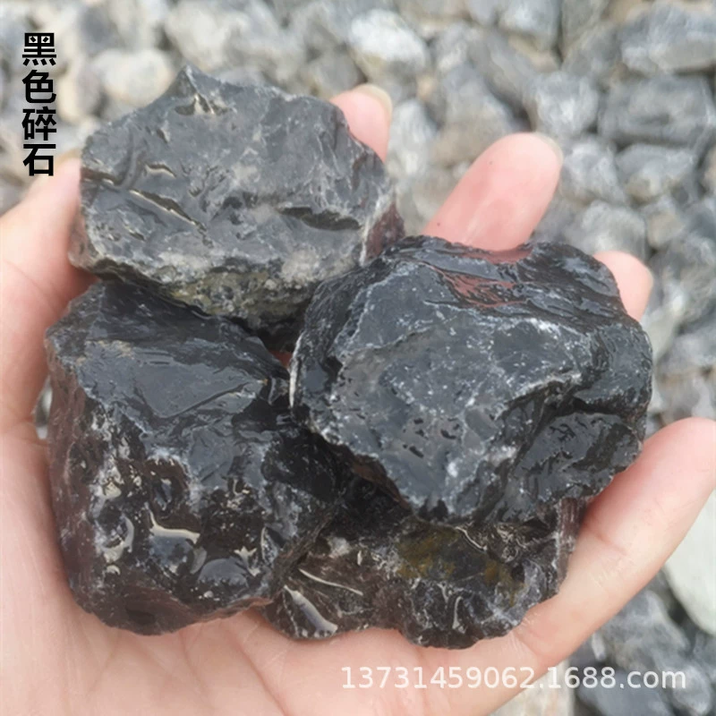 Черный гравий механизм гравий 2-3 см Проницаемый Бетон дорожный агрегат терраццо здание галька