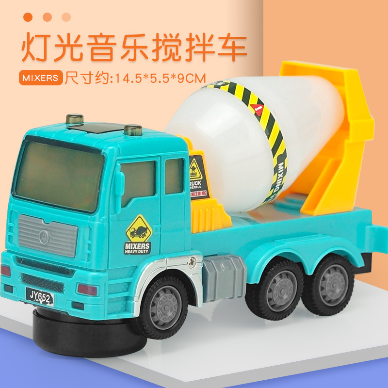 Juguetes de parada al por mayor coche eléctrico grande vehículo de ingeniería universal juguete 4D música ligera modelo de coche de juguete para niños