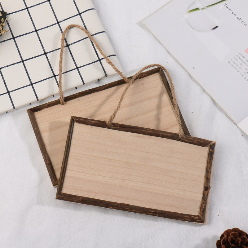 Pastoral Country Style Wooden Door Plate Pendant Solid Wood Welcome to Business Wall Decoration
