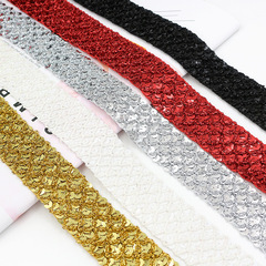 平陽花邊帶珠片魚鱗亮片花邊織帶 舞台服裝裝飾亮片帶