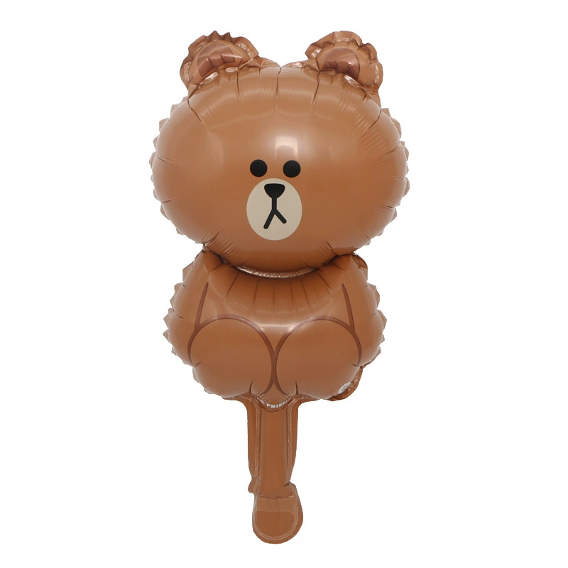 Оригинальная мини LINE серия Коричневый медведь Медведь Заяц Заяц Сали Утка алюминиевая фольга воздушный шар мультфильм мультфильм маленький шар