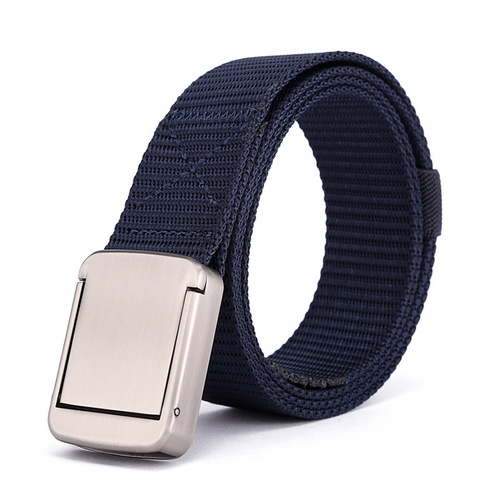 Wholesale Nylon Belt with Alloy Buckle for Men and Women, Casual Student Military Style Belt, Fashionable and Versatile Canvas Belt