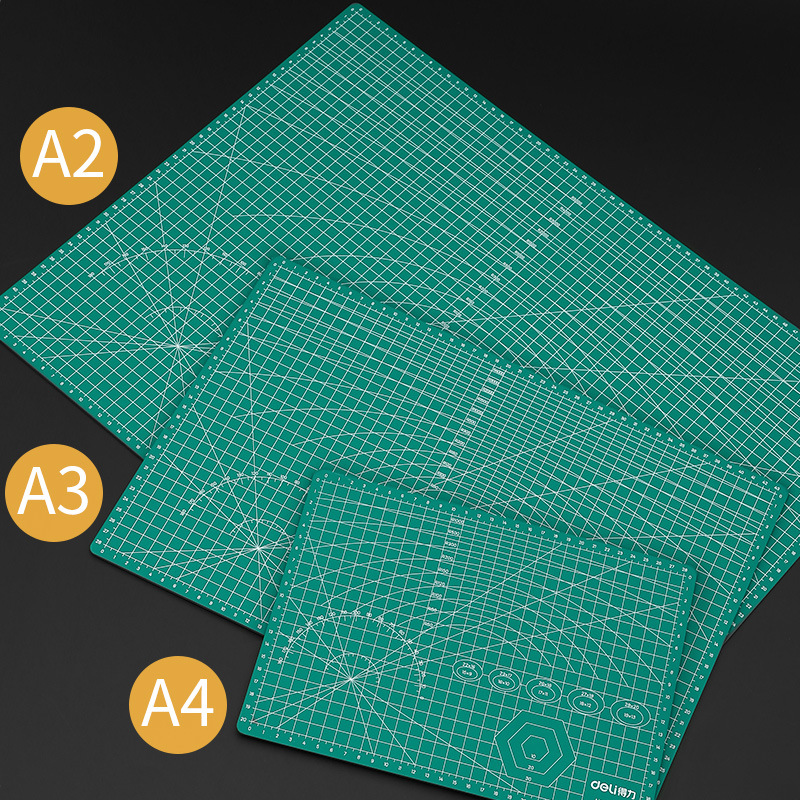 Deli78400 Cutting Pad Model Pad Mouse Pad A4 Warehouse Packaging PVCHigh Strength Green Cutting Pad