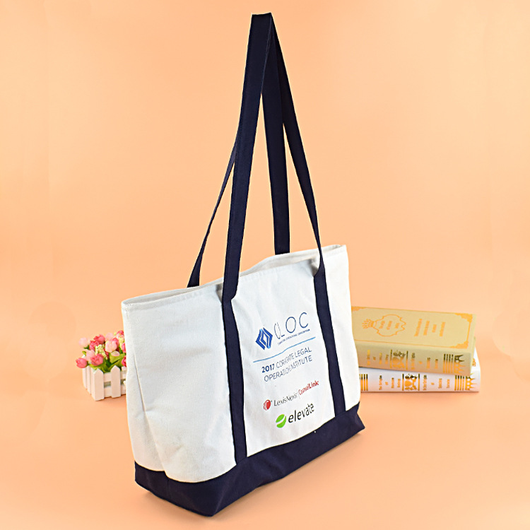 学生斜挎单肩包带拉链环保卡通购物手提帆布袋定制印logo便携