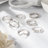 Retro ring, set, European style, simple and elegant design