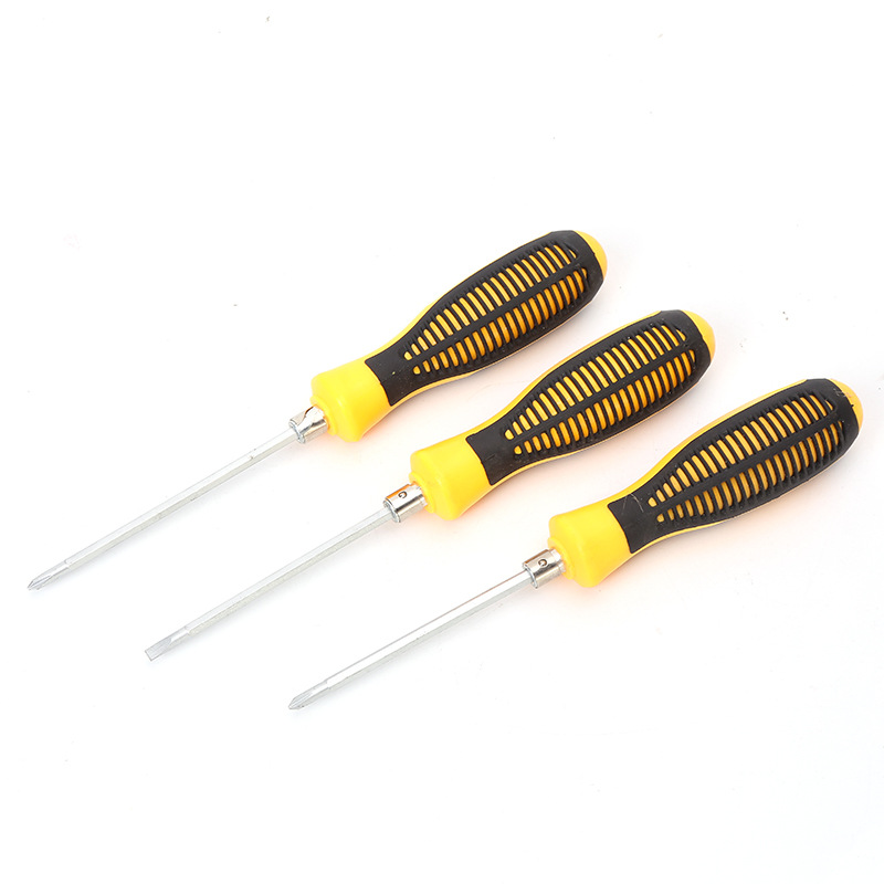 Mini destornillador de mango de malla de doble propósito de 3mm de tamaño pequeño destornillador de Cruz de doble cabeza