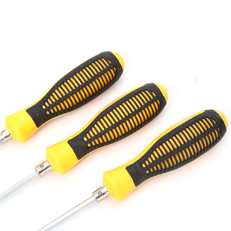 Mini destornillador de mango de malla de doble propósito de 3mm de tamaño pequeño destornillador de Cruz de doble cabeza