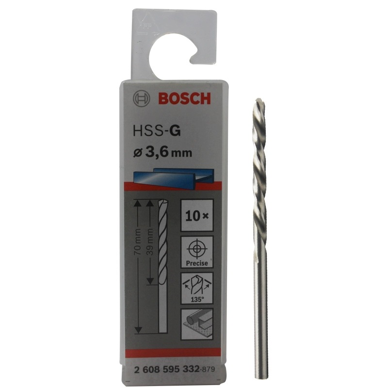 德国博世麻花钻头 高速钢金属钻头 3.6mm电钻钻头 麻花钻咀