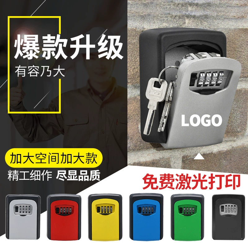 Логотип для печати Европейский настенный открытый металлический замок с паролем ящик для ключей ящик для хранения цельная доставка