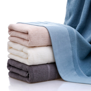 Cotton bath towel 70*140 hotel foreign trade cotton absorbent adult thick household men and women couples beach towel wholesale