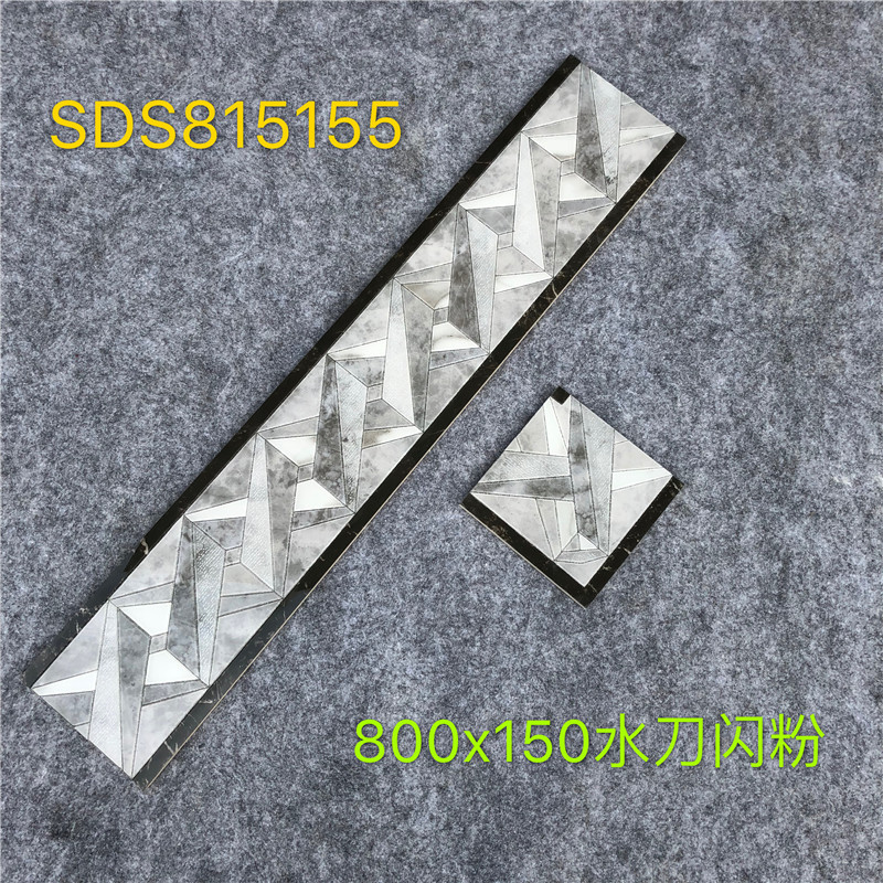 佛山大理石波导线150*800 客厅波导线防水耐磨 大理石波打线