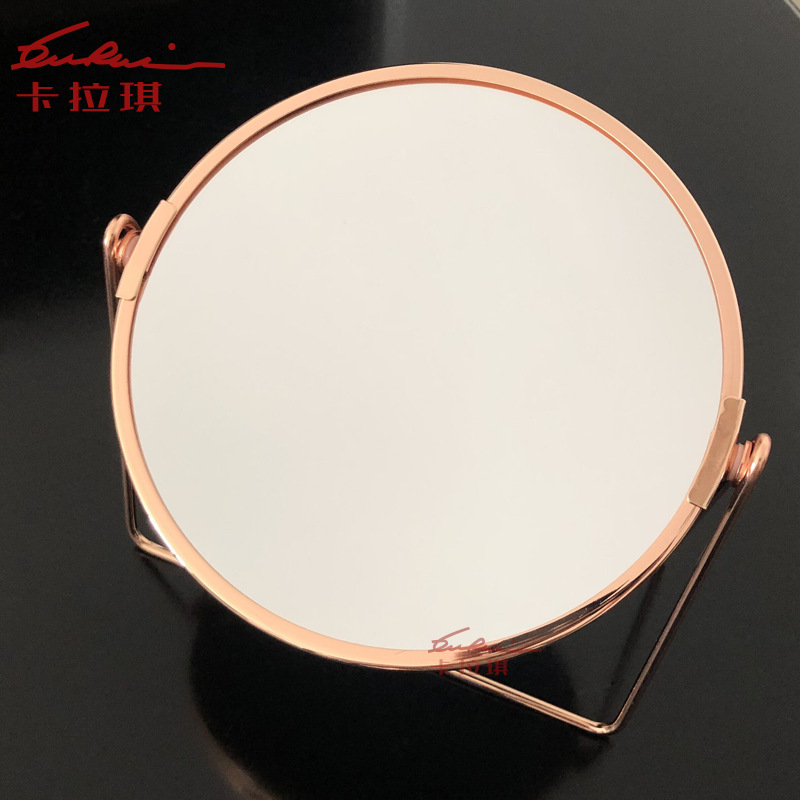 Fábrica al por mayor de oro rosa de escritorio de doble cara espejo de maquillaje europeo vestidor escritorio HD gran espejo regalo