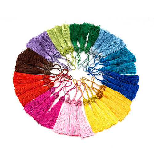 10cm wrapped line ancient style tassel tassel vertical Chinese knot DIY clothing hanging tassel bookmark handmade accessories wholesale