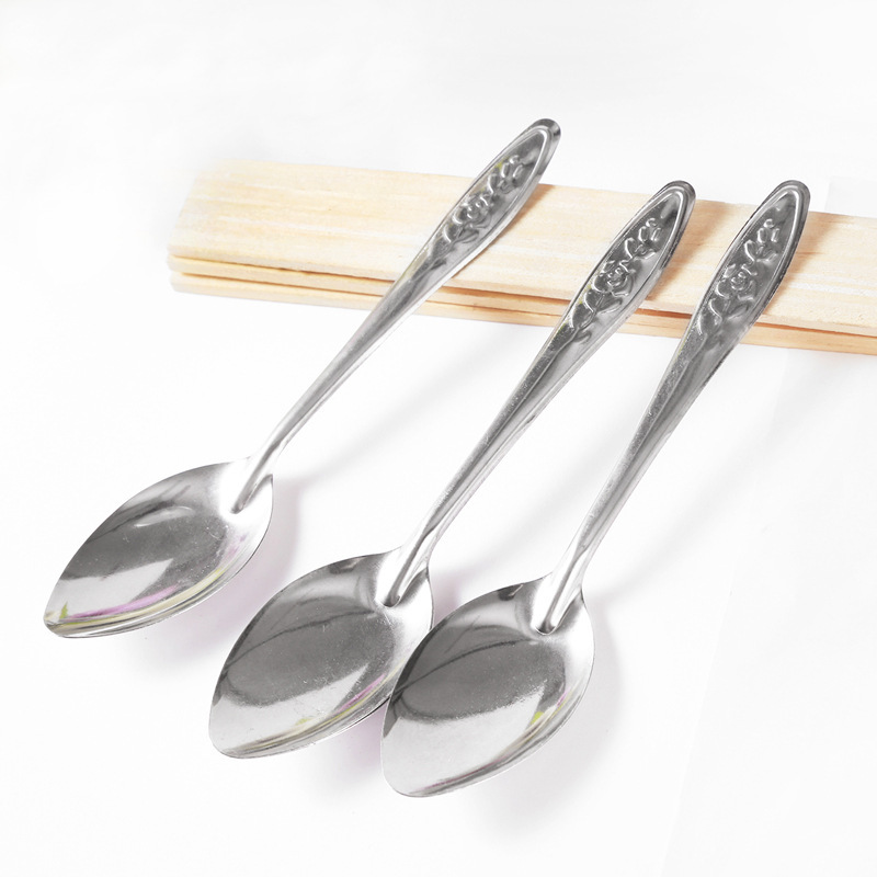 Large rose spoon household rice spoon soup spoon watermelon spoon children's spoon canteen spoon tableware wholesale Large rose spoon household rice spoon soup spoon watermelon spoon children's spoon canteen spoon tableware wholesale